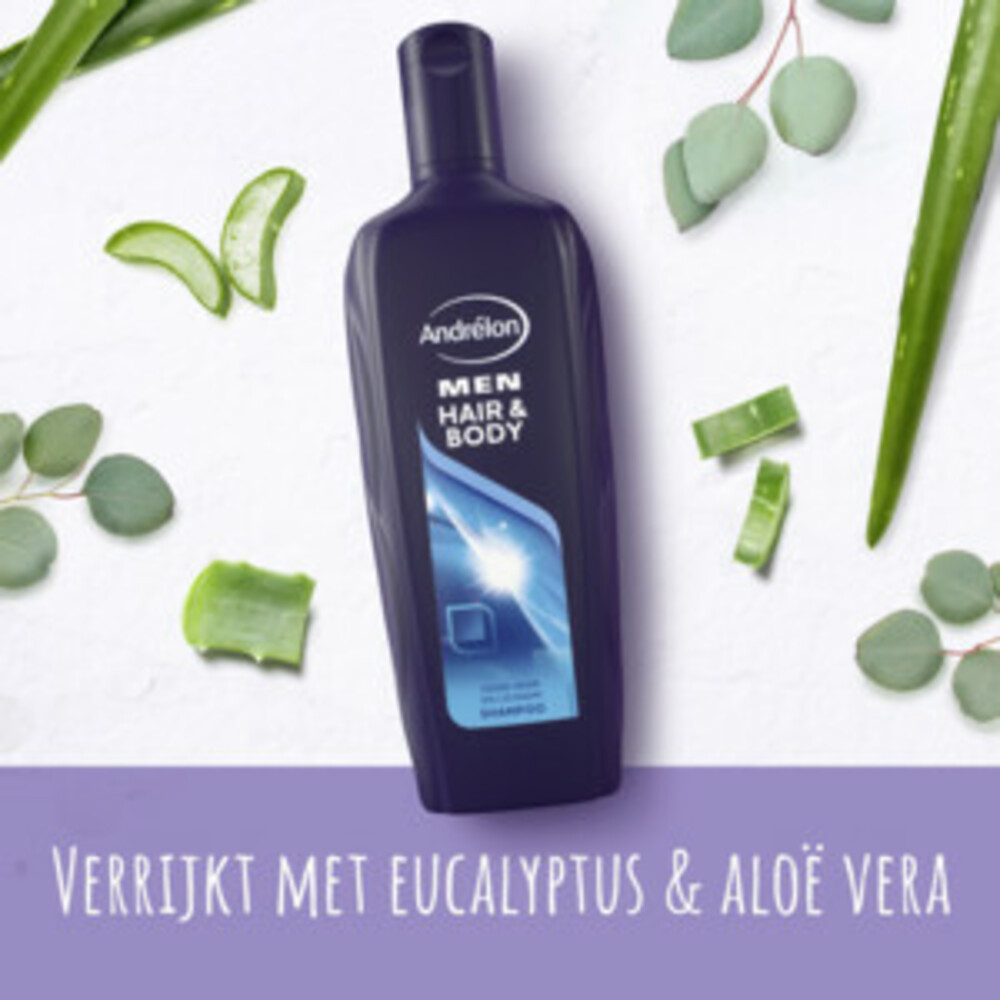 6x Andrelon Shampoo Hair & Body For Men300 ml