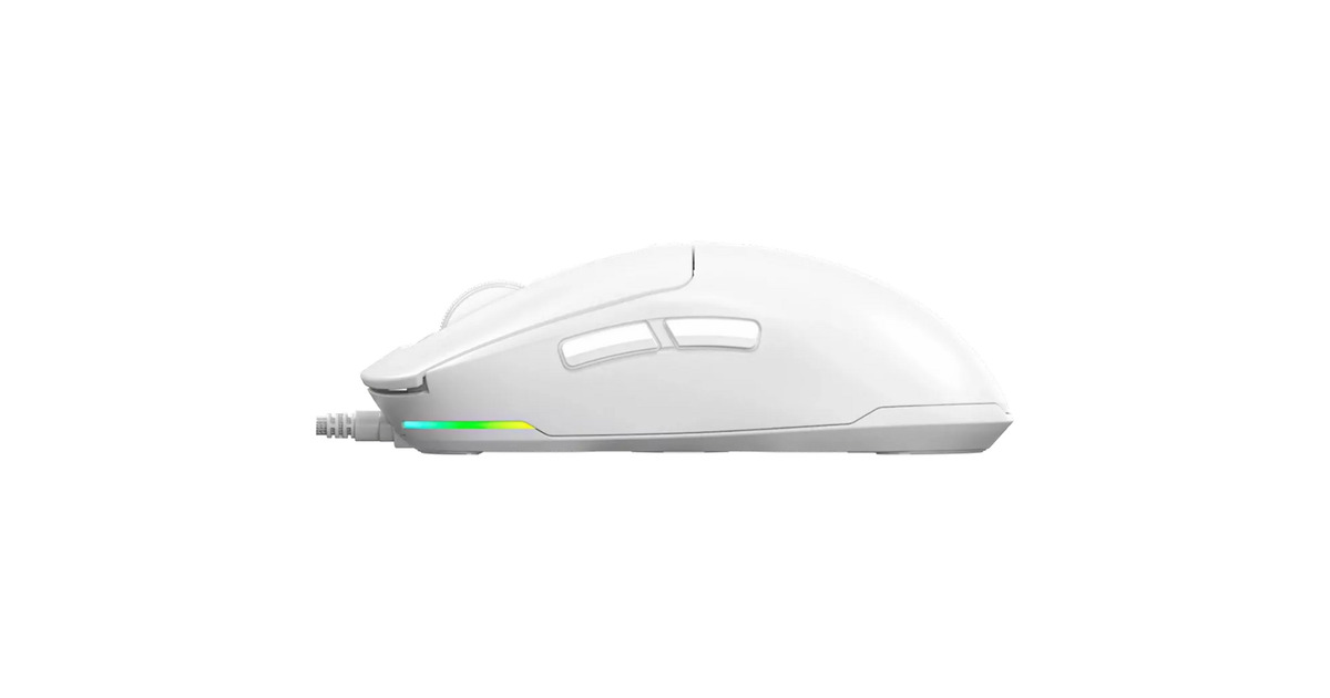LORGARMSA10 gaming muis  (Wit, 100 - 12000 dpi, Ultralight, RGB)