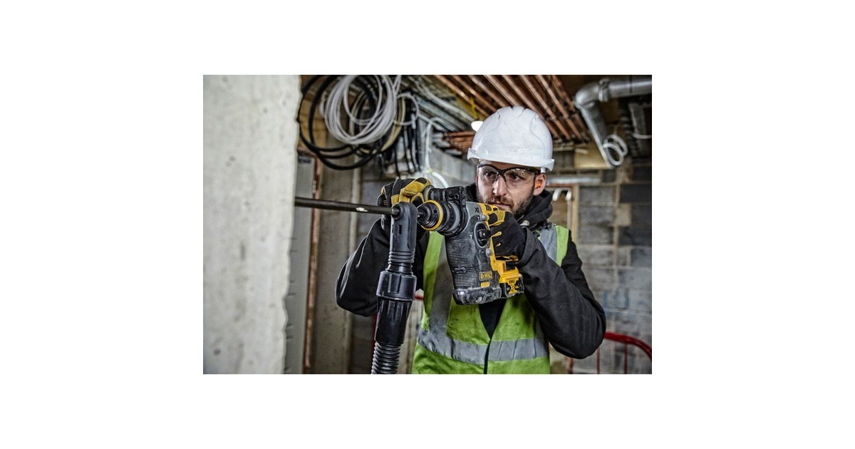 DEWALT18V XR Li-Ion Brushless SDS+ Combihamer met snelwisselboorkop boorhamer  (Geel, Koffer en 2 accu's (5,0 Ah) inbegrepen)