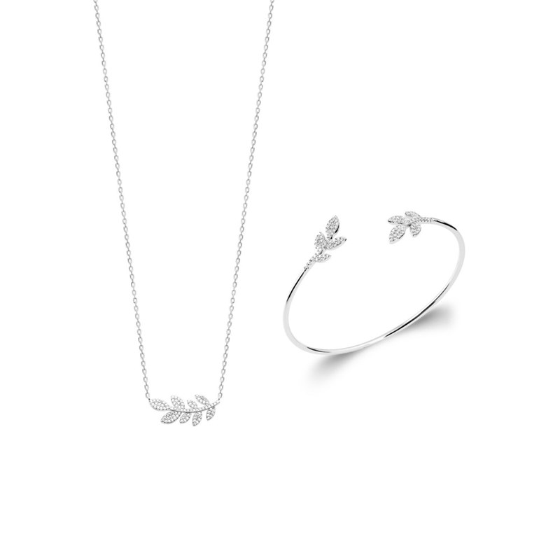 Collier Femme - Argent 925 - Oxyde de zirconium - Longueur : 45 cm