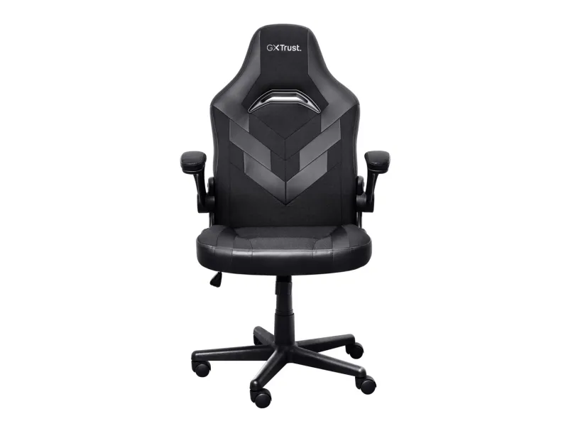 Trust GXT 703 RIYE - Spillestol - armstøtter - L-formet - vippe - drejeled - syntetisk læder, elastisk stof - sort