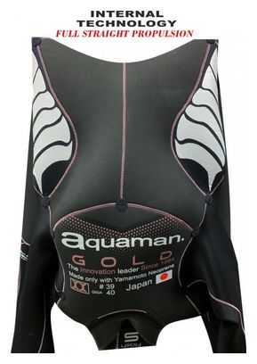 Combinaison Neoprene Aquaman Cell Gold Women Noir Or