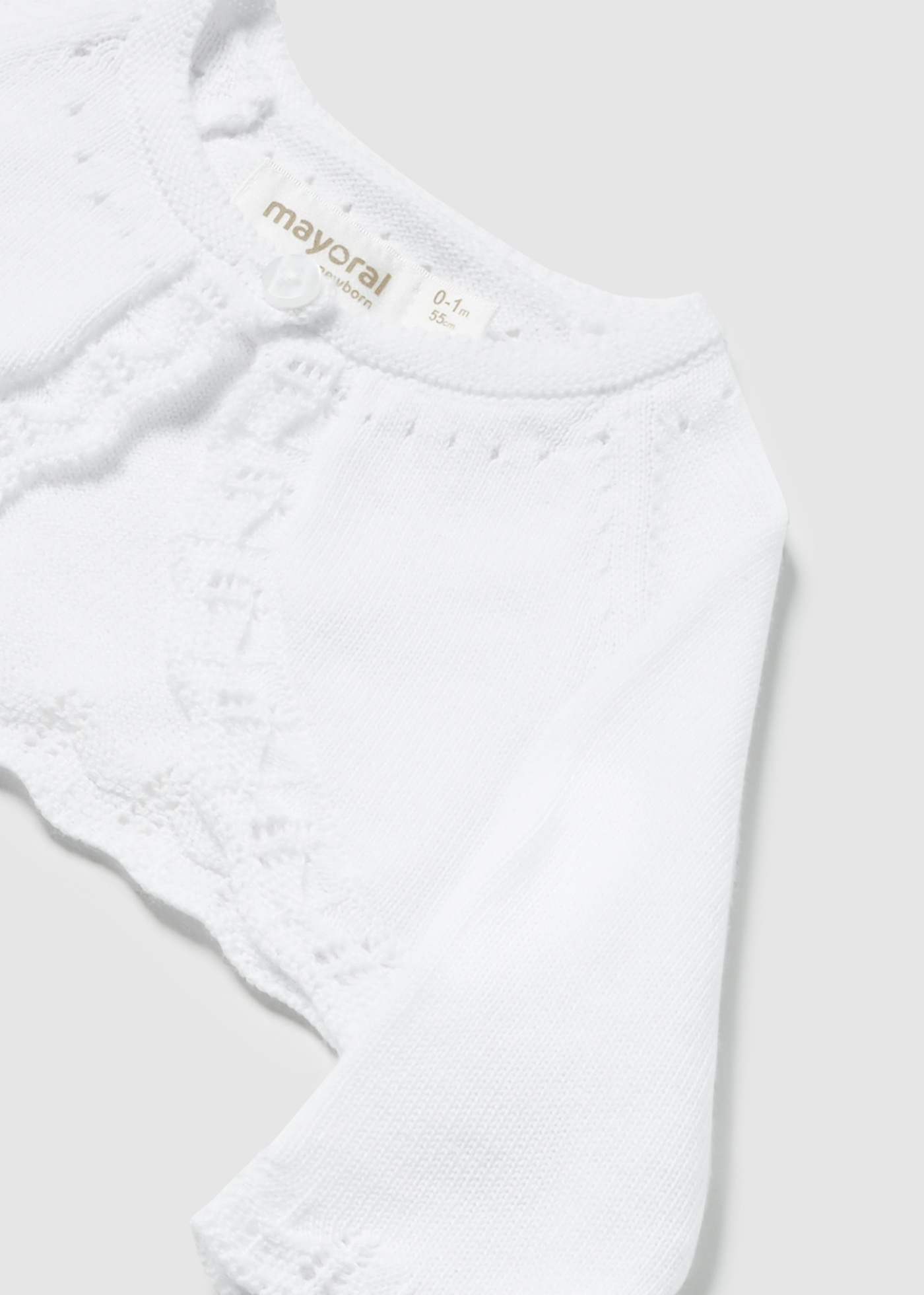 Rebeca tricot Better Cotton recém-nascido em mistura de linho