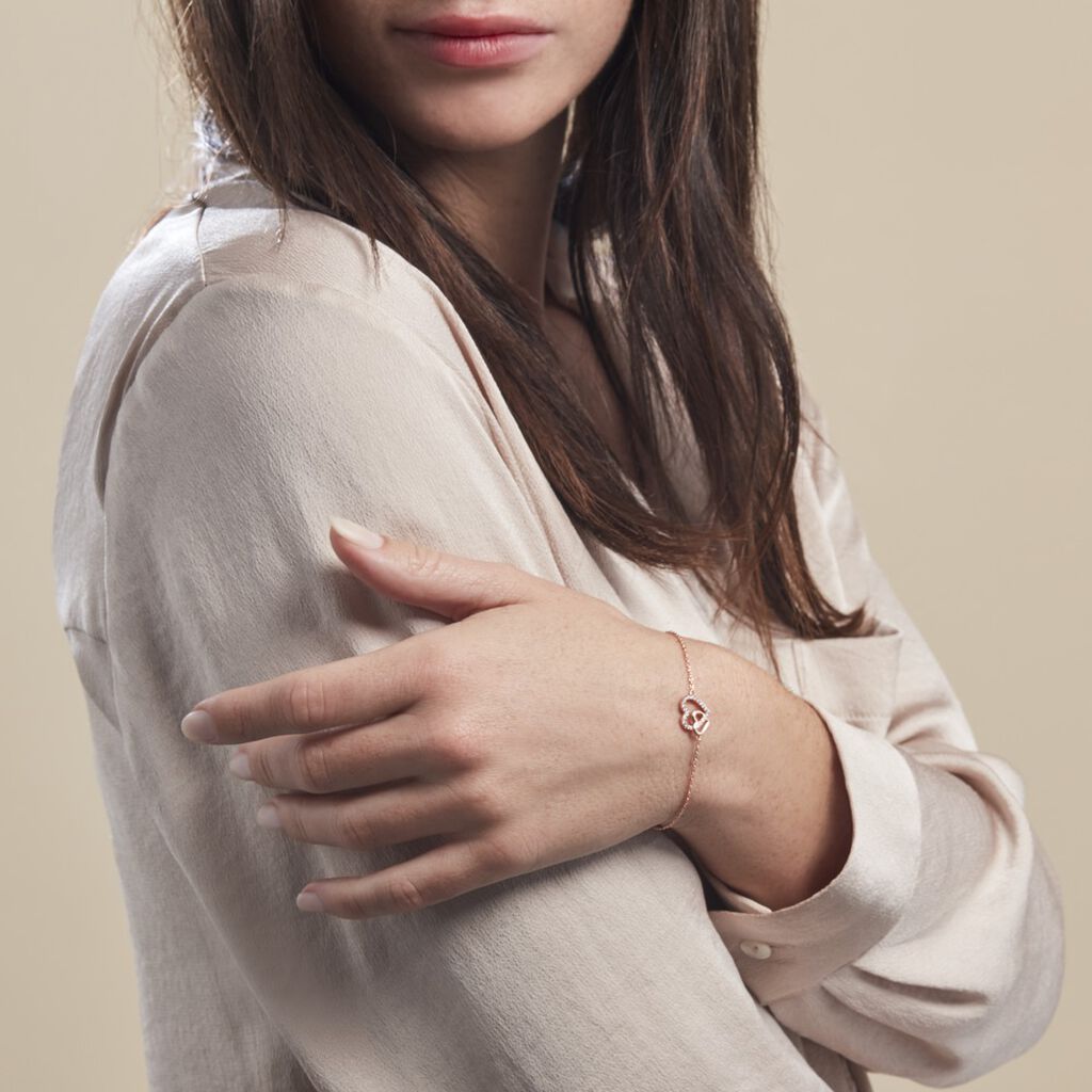 Bracelet Donatiane Argent Rose Oxyde De Zirconium