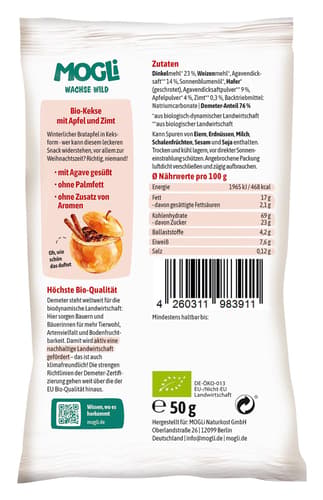 Mogli BIO Bratapfelkekse mit Apfel und Zimt