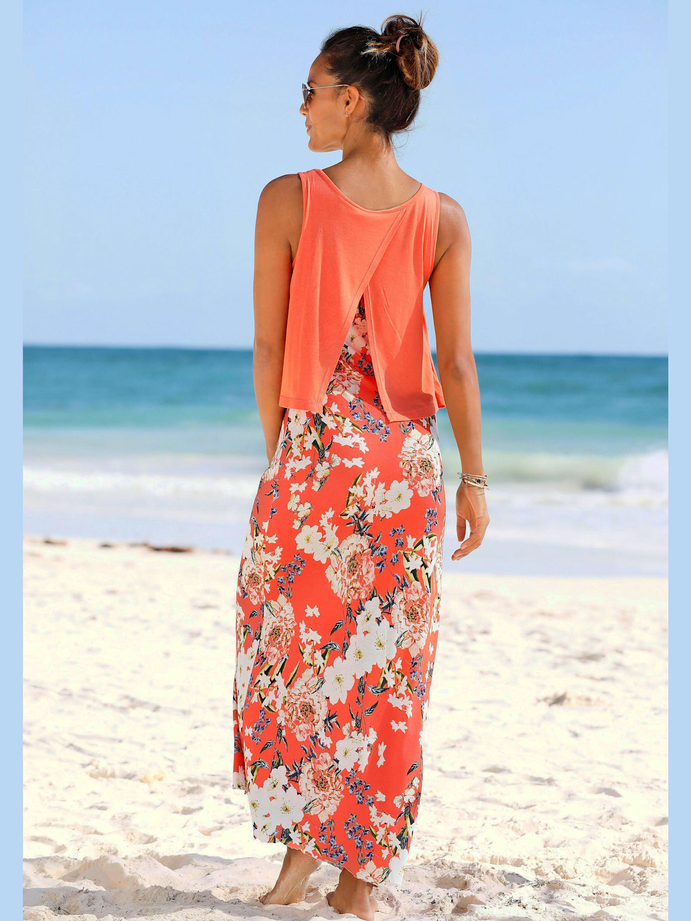 Robe longue larges bretelles