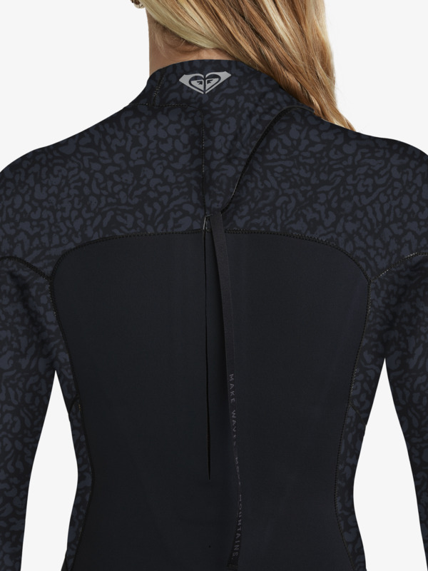4/3mm Swell Natural Combinaison de surf back zip Noir Femme