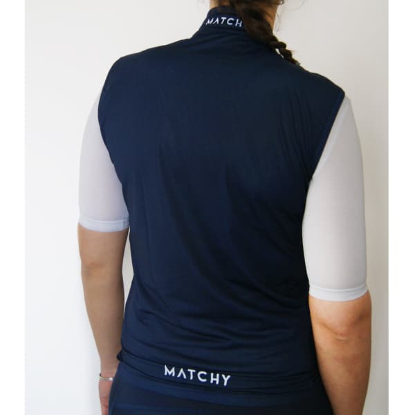 Veste vélo MATCHY CYCLING GILET BLEU MARINE