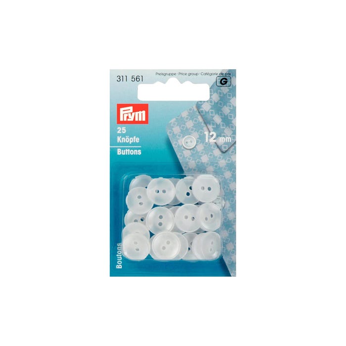 Prym-Knopen met 2 gaten 11 mm - 18 mm