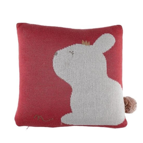 Lina & Joy Coussin tricot    Rose        de               Noukies