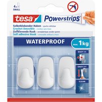 Powerstrips Crochet WATERPROOF Small, plastique, blanc