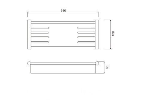 Best Design muur bad & douche opberghouder Ore 34x12cm