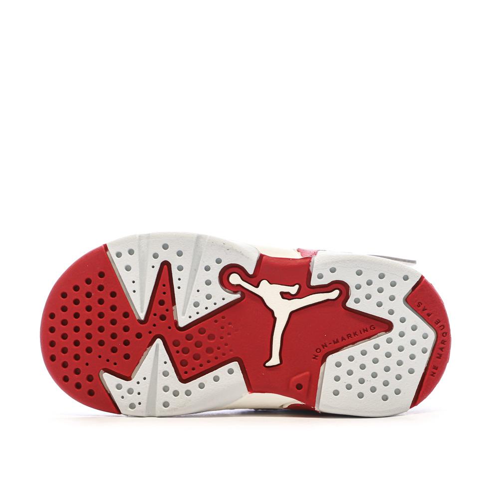 Nike Baskets Écru/Rouge Garçon Nike Jordan 91