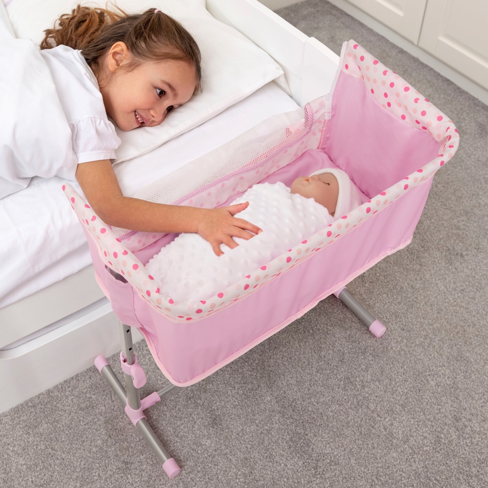 Dolls Beside Me Crib Spot Print