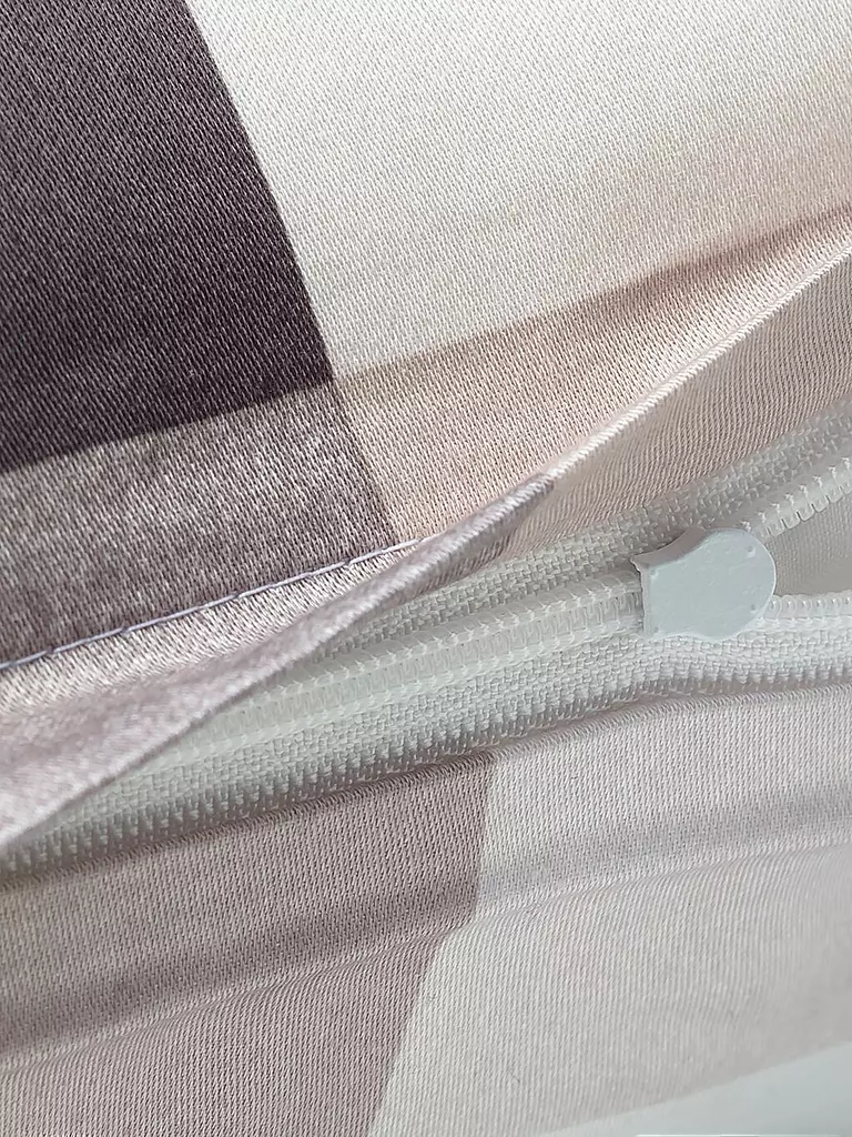 JOOP Satin Bettwäsche MESH 70x90cm/140x220cm Stone grau