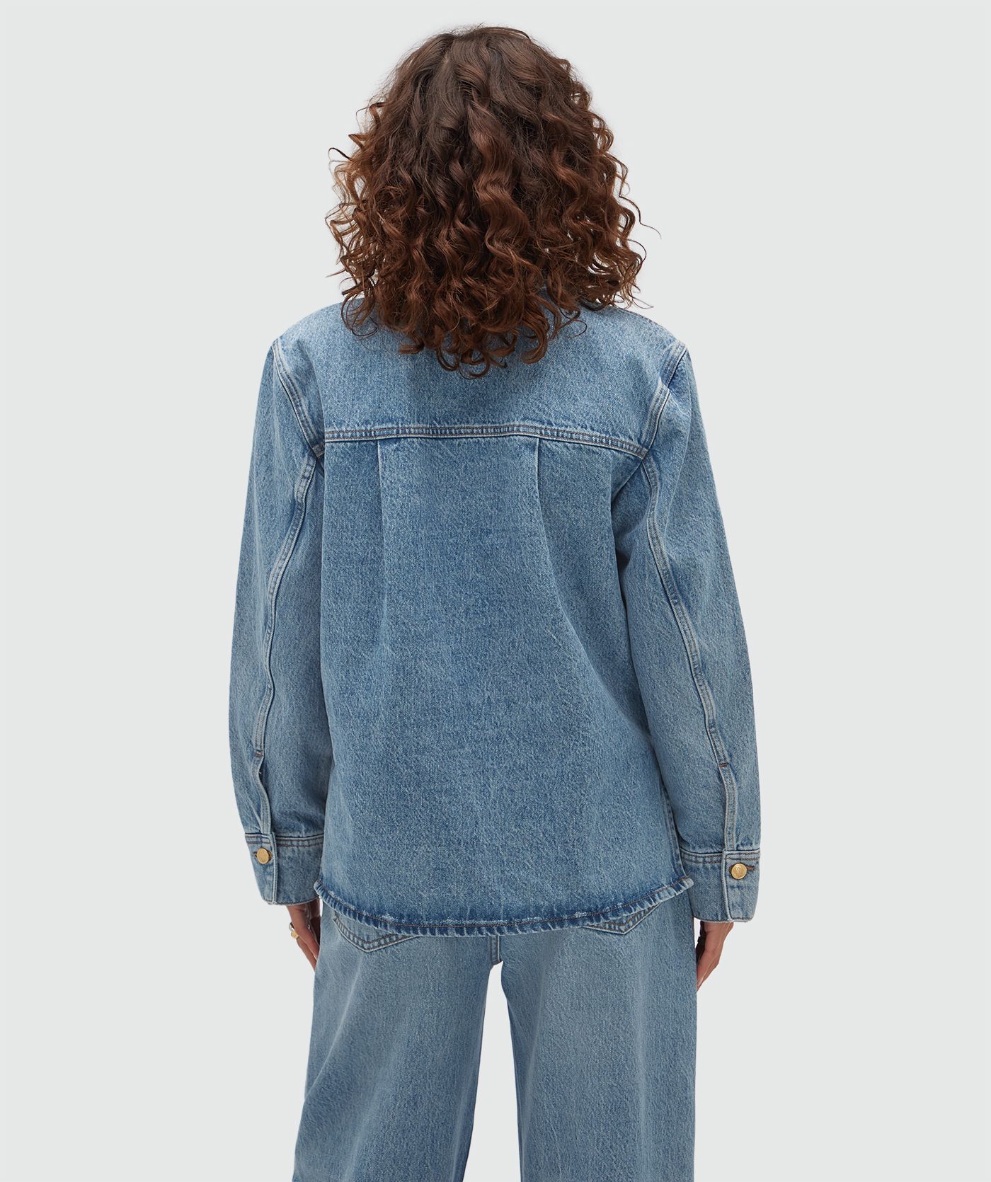 JV-WOLF oversized blouse - light denim