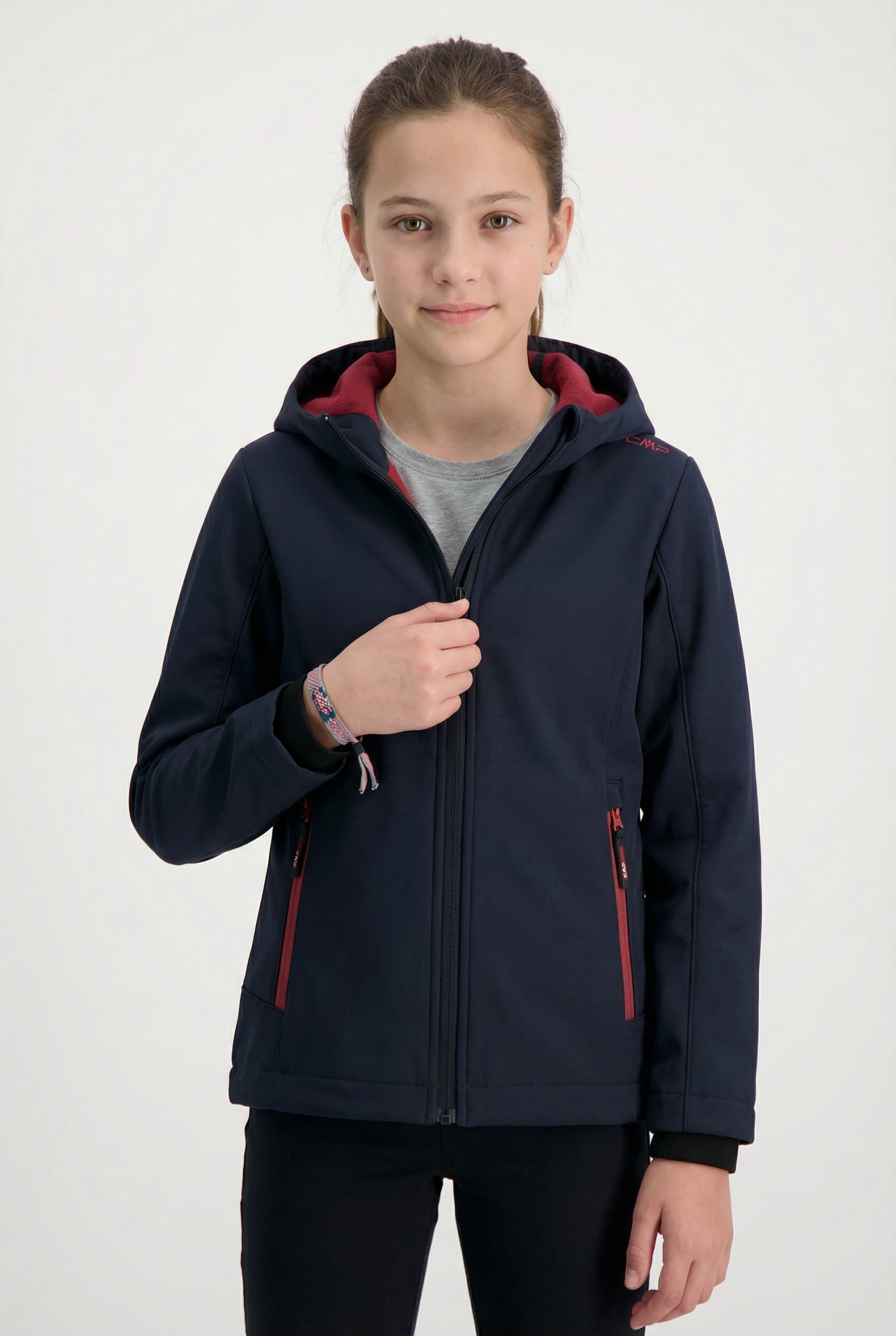 CMP Softshelljacke »KID G JACKET FIX HOOD für Kinder43405465« mit Kapuze Atmungsaktiv & Wasserabweisend & Windabweisend ,Übergangsjacke
