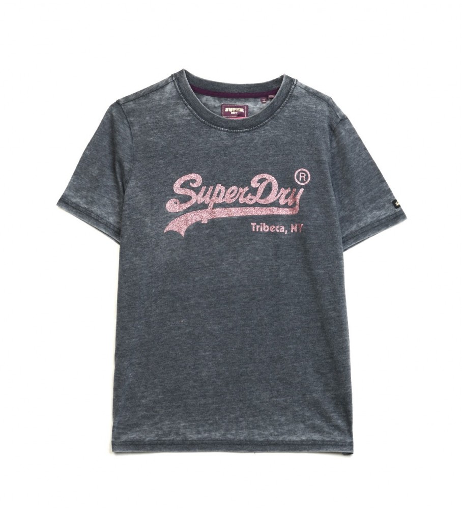 Camiseta Superdry VL, azul-acinzentada