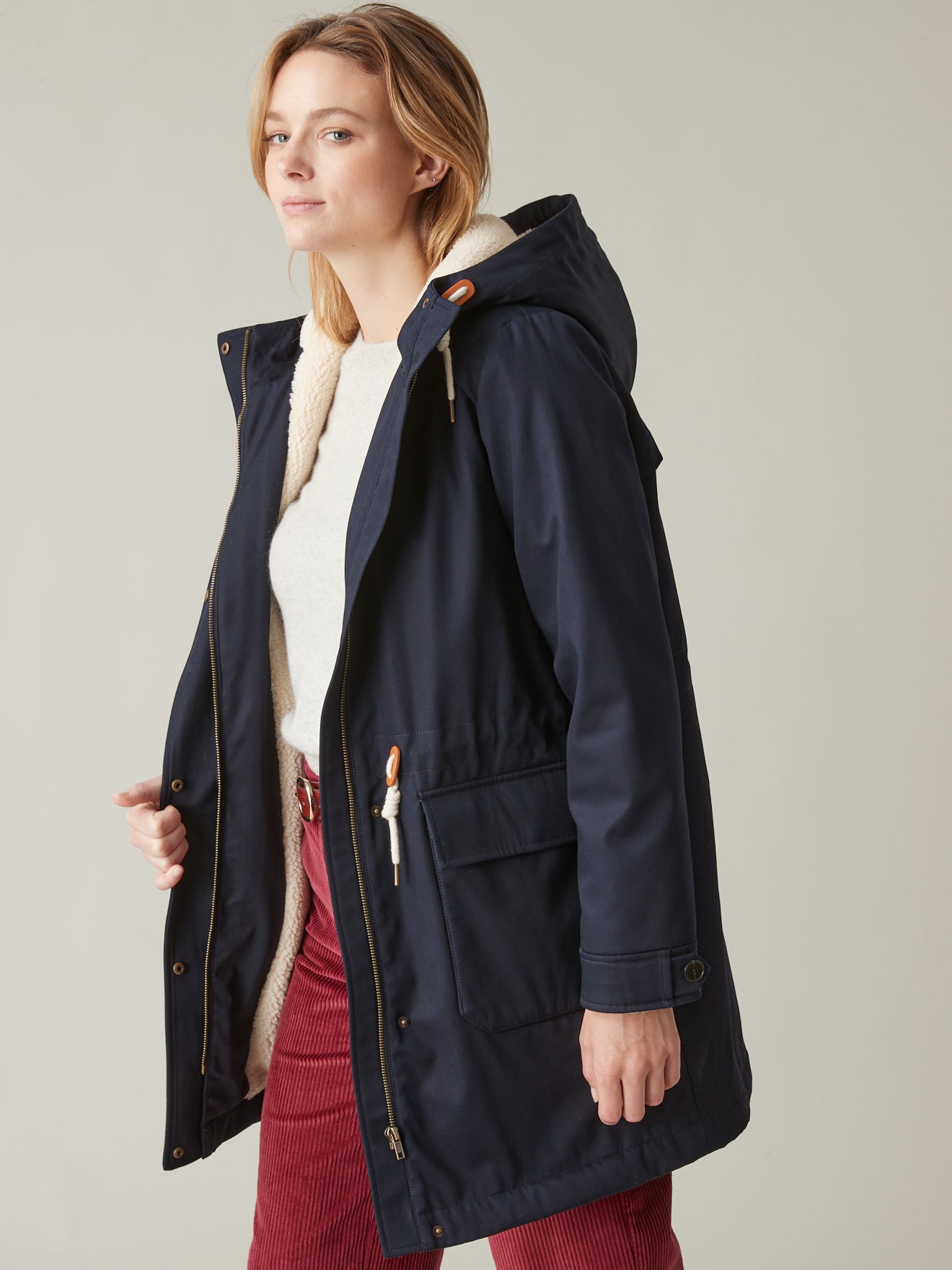 Parka doublée sherpa femme - Collection famille