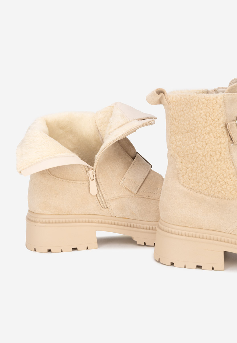 Bottines hautes femme beige Darisa