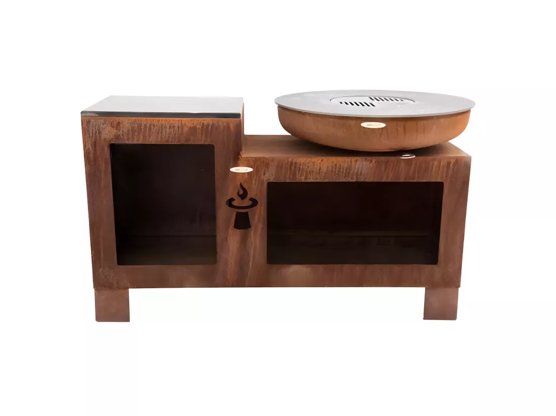 Barbecue brasero en acier Vulcano Surface de cuisson 82 cm