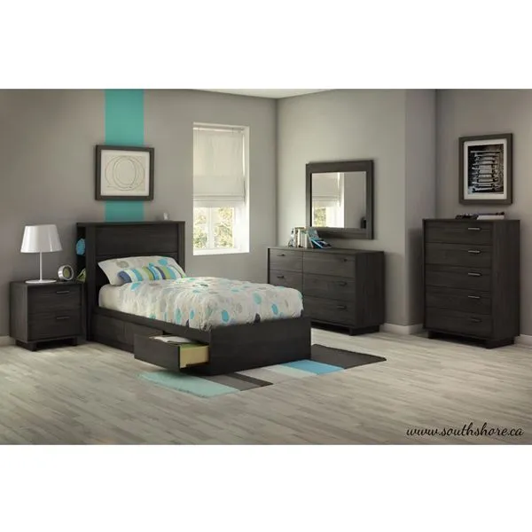 South Shore Commode 5 Tiroirs Fynn - Chêne Gris