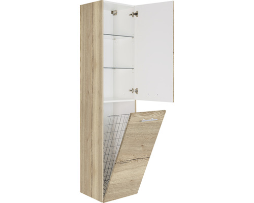 Marlin 3040 hoge kast, frontkleur natuurlijk eikenhoutdecor, BxHxD 40 x 178,8 x 34,8 cm, deur rechtsdraaiend, CPMM HTW4R