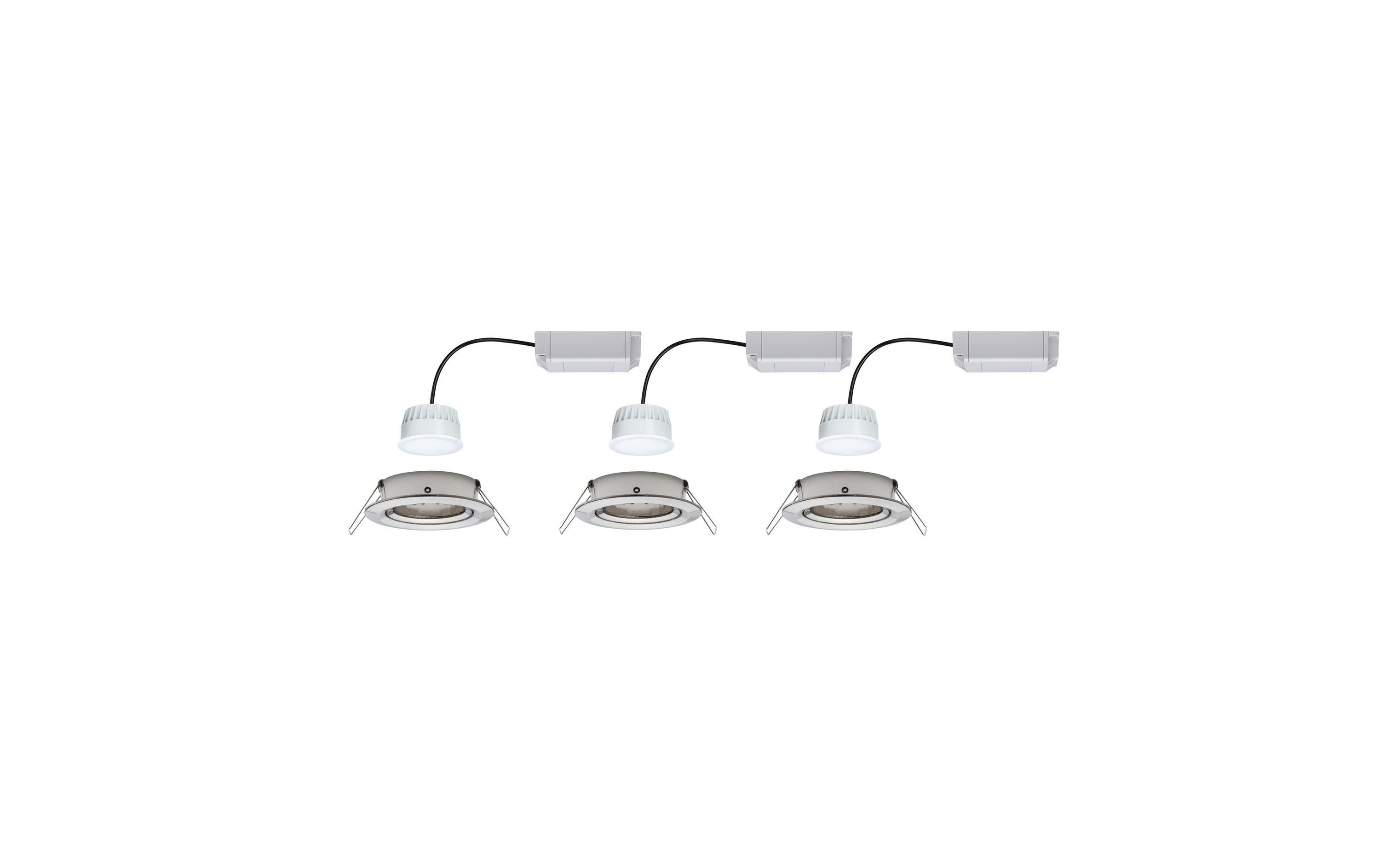 Einbauspot Nova Plus Coin Set, 3x5.2W, 2700-6500K, Eisen<br>LED Einbauspots Smart Home ZigBee RGBW