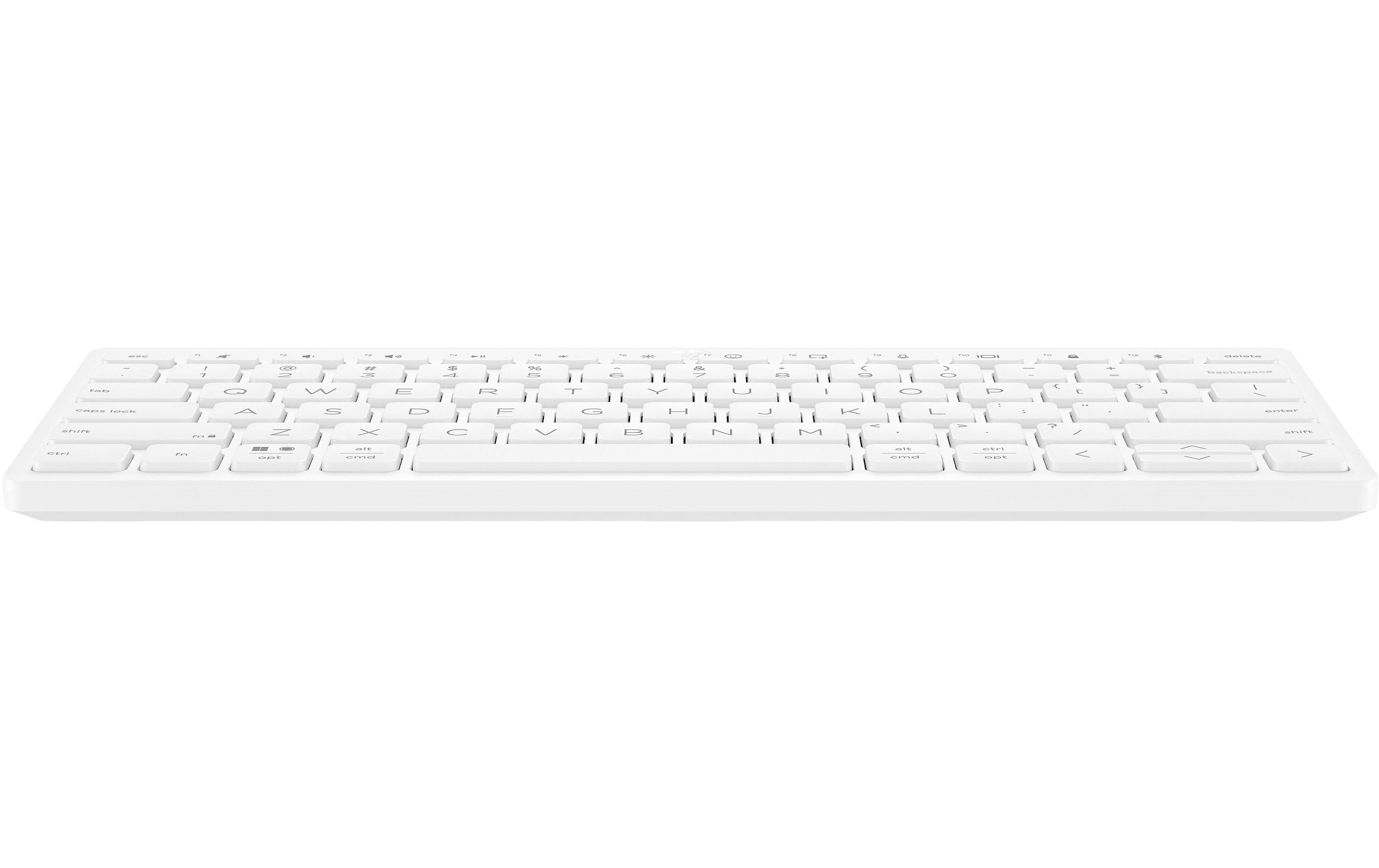 Tastatur 350 Compact Keyboard WhiteKompakte Bluetooth Tastatur