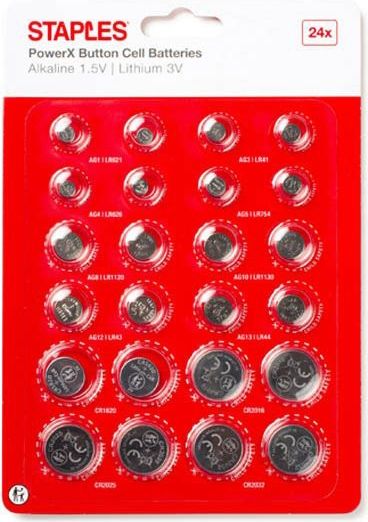 Staples PowerX - Knoopcellen - Multipack - 12 Stuks