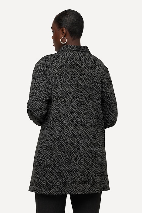 Jerseyjacke, Schalkragen, Knopfverschluss, Langarm