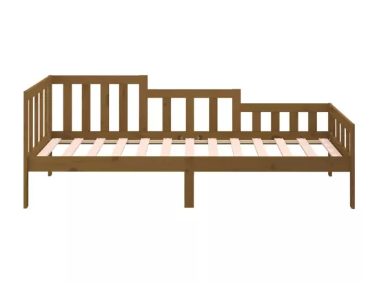 Lit de jour sans matelas marron miel 90x190 cm bois pin massif