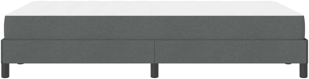 vidaXL Boxspringbett mit Matratze Dunkelgrau 120 x 190 cm Stoff, Moderner Schlafzimmer-Bettgestell, rechteckiger Boxspring, gemütliche Plattform, langlebige Schlaflösung, Elegantes Design