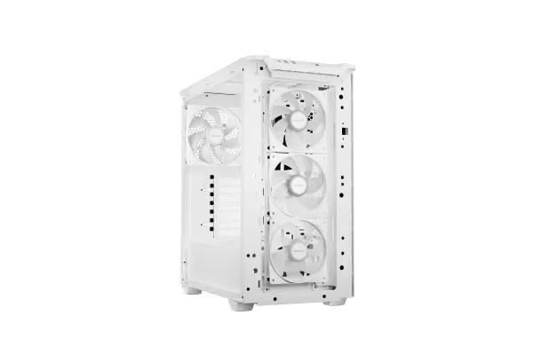 be quiet! Pure Base 501 LX - Midi-tårn - ATX - sidepanel med vindue (hærdet glas) - ingen strømforsyning (ATX / PS/2) - hvid - USB/Lyd