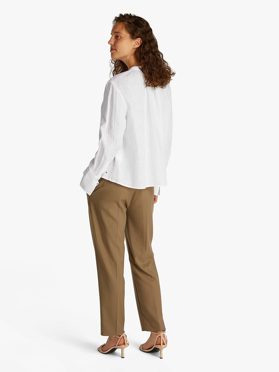 TOMMY HILFIGER<br>Blusa de linho com decote em V