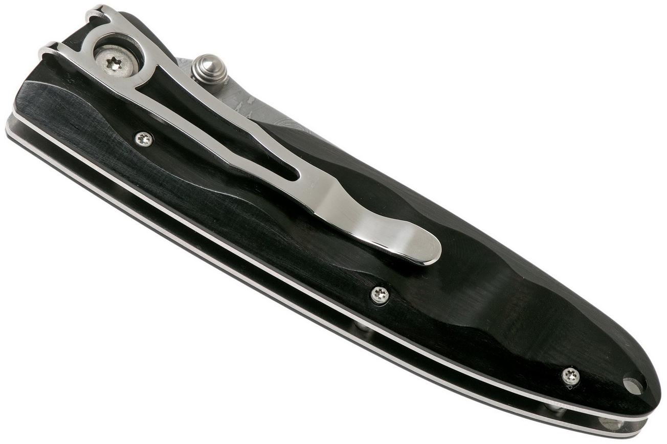 Mcusta MC-17D Classic Wave, black pakkawood, herenmes