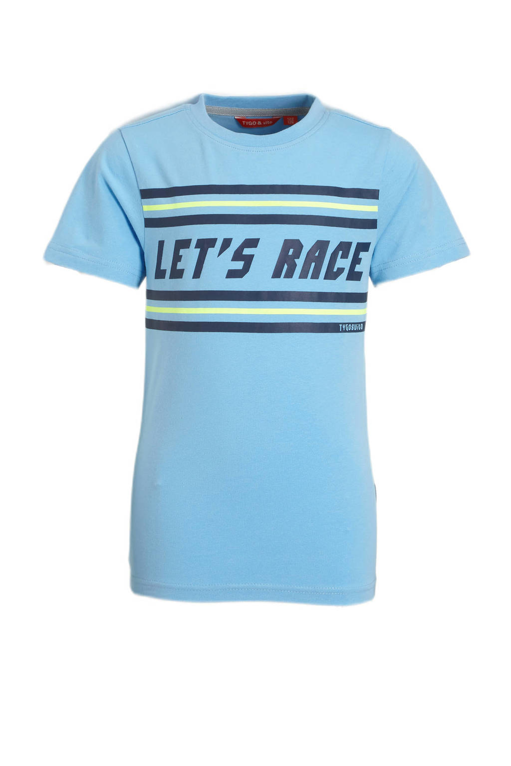 TYGO & vito T-shirt met tekst lichtblauw