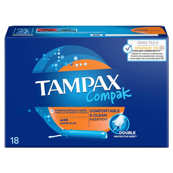 TAMPAX Tampons Compak Super Plus Karton 18 Stk