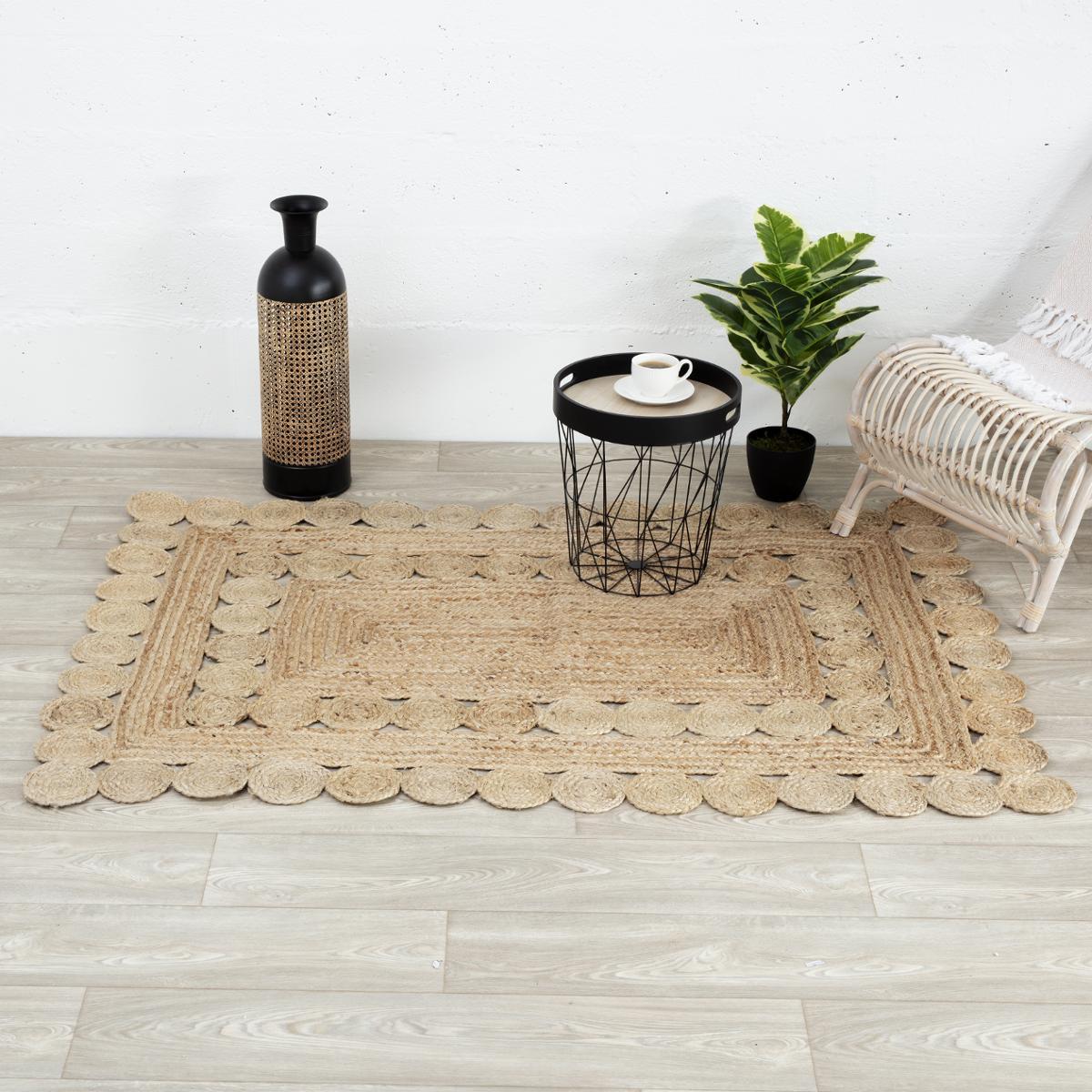 TAPIS JUTE AJOURE D.120X170CM