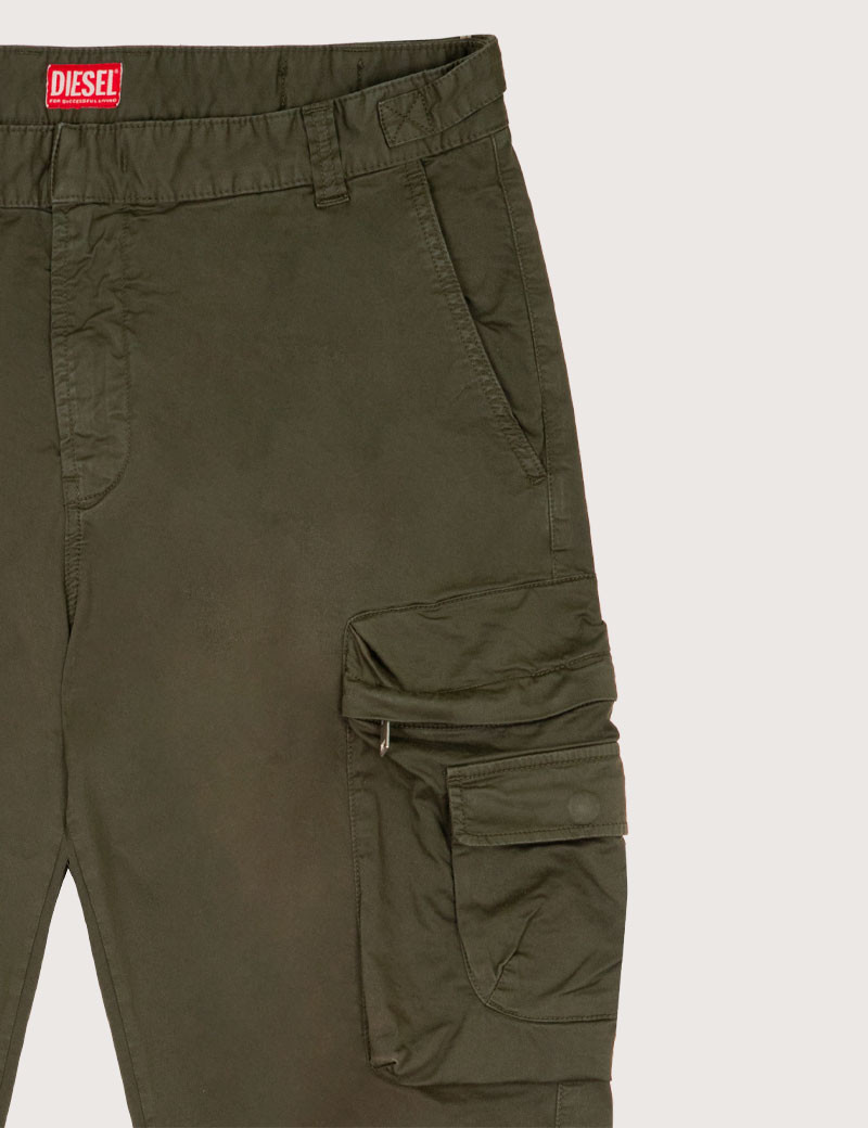DIESEL PANTALON CARGO HOMME P-ARGYM KAKI