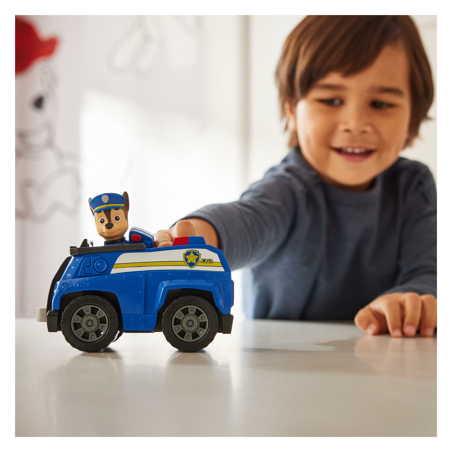 PAW Patrol Voertuig met Speelfiguur - Chase's Patrol Cruiser