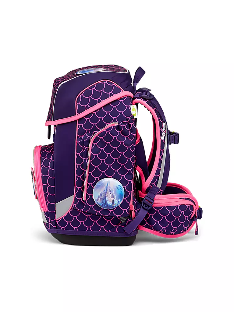 ERGOBAG Schultaschen Set 5tlg CUBO Lumi - PerlentaucherBär lila