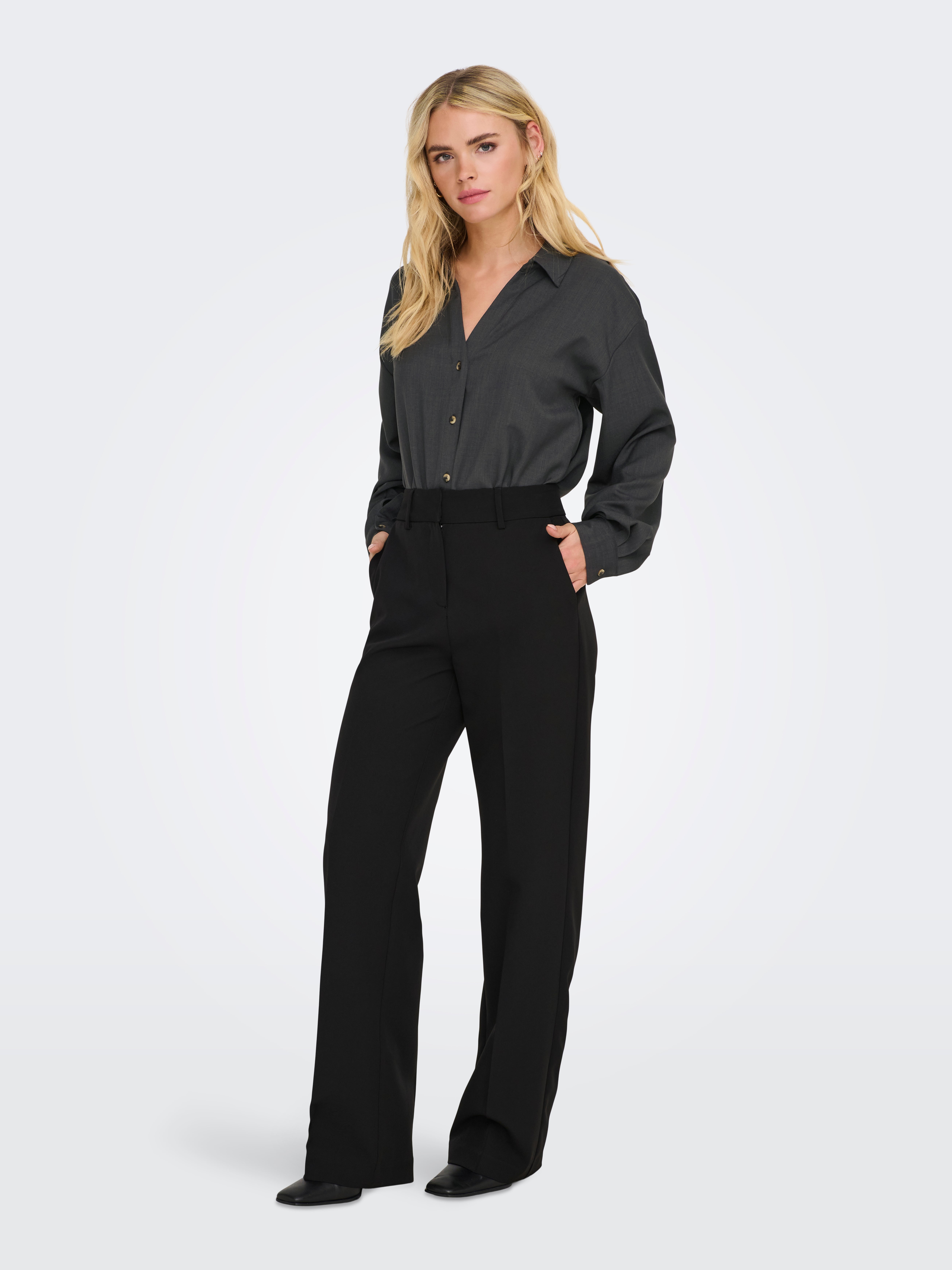 JDYNINA Hemd Dark Grey Melange