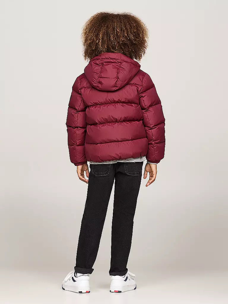 TOMMY HILFIGER Jungen Steppjacke dunkelrot