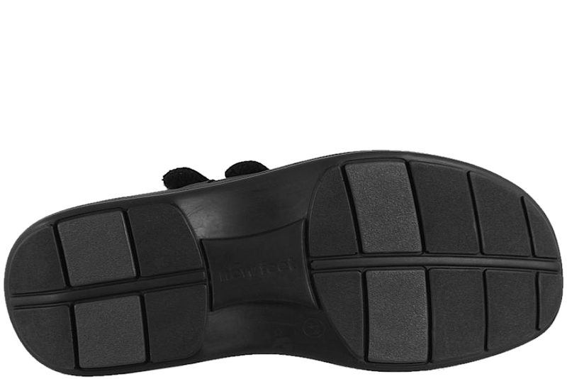 NEW FEET SKO MED STRETCH I MØRKEBLÅ NUBUCK