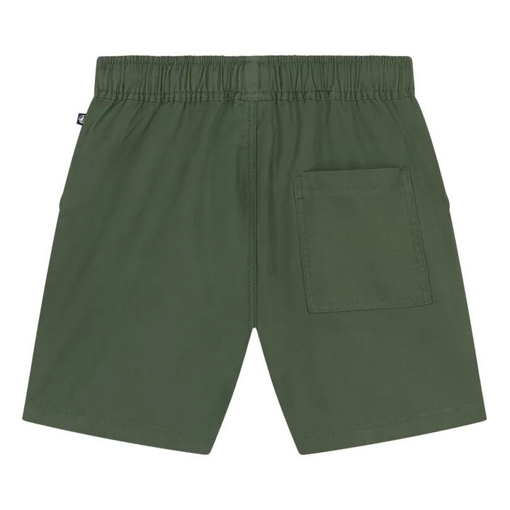 Petit Bateau Short Merlin Coton Lin | Vert kaki