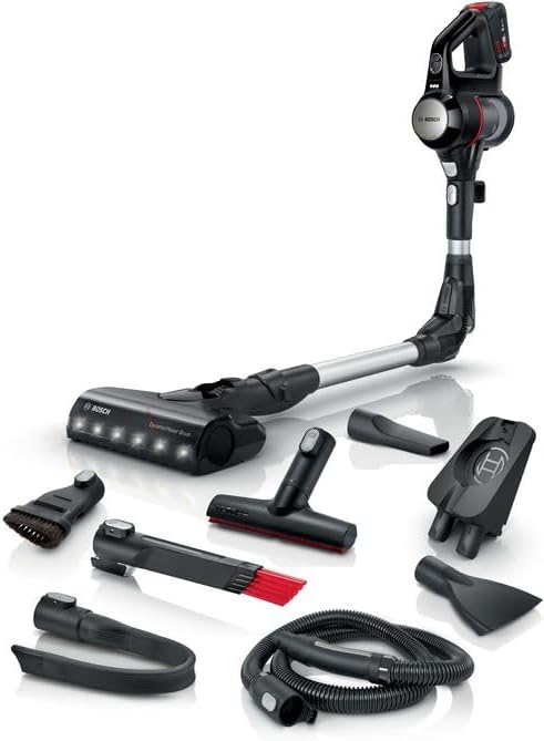 Bosch BCS711PET Aspirapolvere elettrica Batteria Secco Senza sacchetto 0,3 L Nero, Rosso 3 Ah