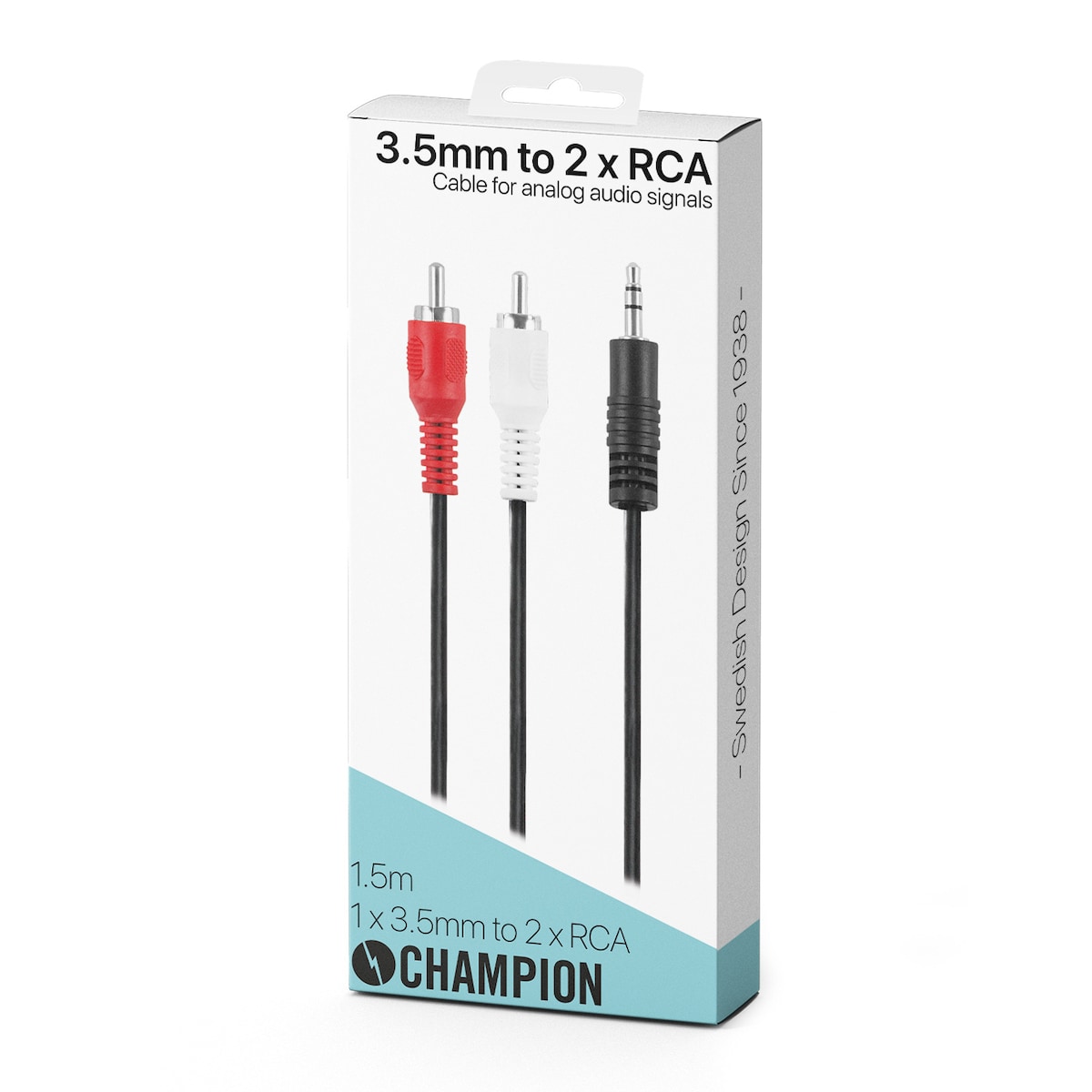 Champion 3,5 mm - 2 RCA Hane-Hane 1,5 meter