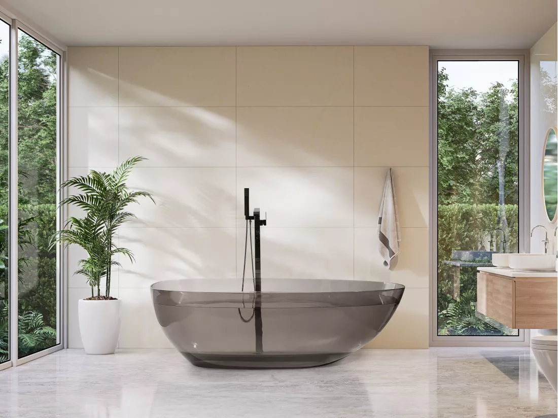 Baignoire îlot noire 169 x 78 cm BLANCARENA