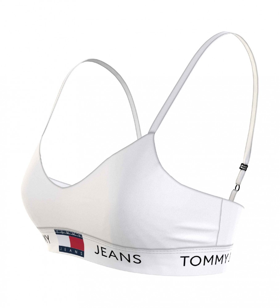 Sutiã Tommy Jeans Sport Style Bralette, Branco